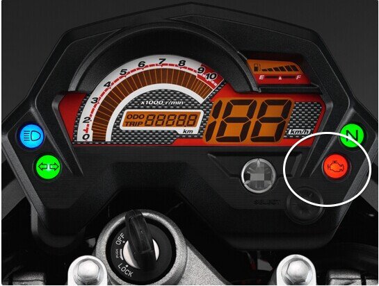 Check engine light motorbike